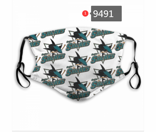New 2020 NHL San Jose Sharks #5 Dust mask with filter->nhl dust mask->Sports Accessory